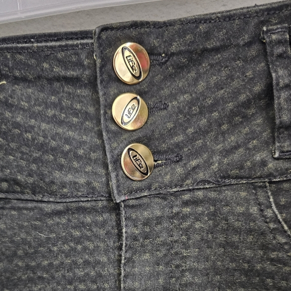 Life Way Brazil Darkwash Denim High-Rise Jeans Small Checkered Pattern - Picture 2 of 6